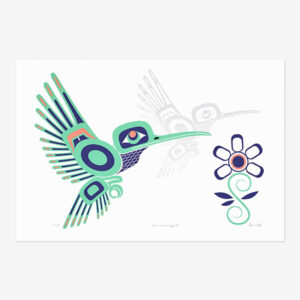 Green Hummingbird by Northwest Coast Native Artist Gryn White