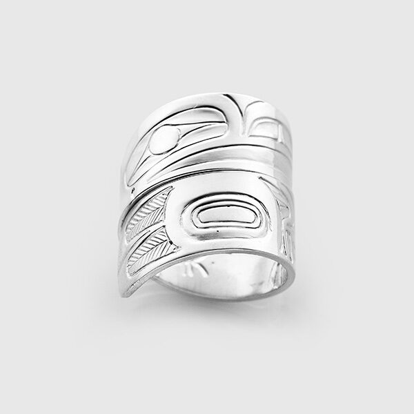 Silver Eagle Wrap Ring by Native Artist Richard Russ