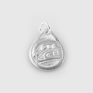 Silver Killerwhale Necklace by Native Artist Don Lancaster