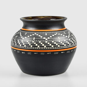 Porcelain Basket Weave Vase by Northwest Coast Native Artist Patrick Leach