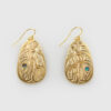 Gold and Abalone Jumping Killerwhale Earrings by Native Artist David Neel