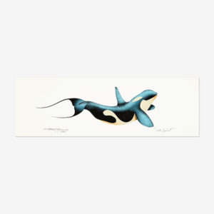 Original Killerwhale Painting by Plains Cree Native Artist Garnet Tobacco