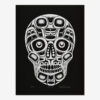 Silver Skull Print by Northwest Coast Native Artist Cory Moraes