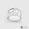 Sterling Silver Killerwhale Ring by Northwest Coast Native Artist Alvin Adkins