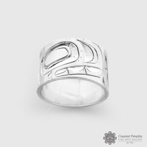 Sterling Silver Killerwhale Ring by Northwest Coast Native Artist Alvin Adkins