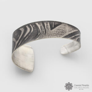 Sterling Silver Impressed Bracelet by Northwest Coast Native Artist Gwaai Edenshaw