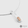 Engraved Sterling Silver 14K Rose Gold Ovoid Pendant by Northwest Coast Native Artist Walter Davidson