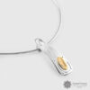 Engraved Sterling Silver 14K Yellow Gold Ovoid Pendant by Northwest Coast Native Artist Walter Davidson