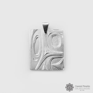 Engraved Sterling Silver Abstract Pendant by Northwest Coast Native Artist Corrine Hunt