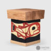 Carved Red Yellow Cedar Wood Bentwood Box by Northwest Coast Native Artist Joseph Campbell