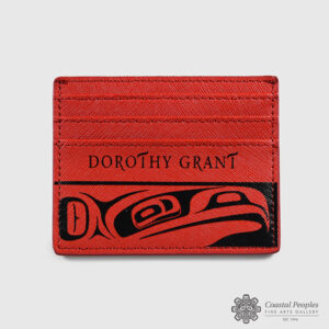 Genuine leather card holder by Haida designer Dorothy Grant