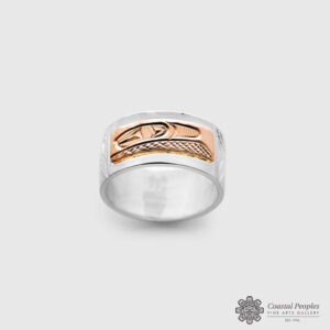 Eagle ring Corrine Hunt Sterling silver rose gold Native artist pacific Northwest coast people
