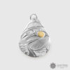 Raven Pendant, Corrine Hunt Sterling silver gold golden yellow native northwest coast people