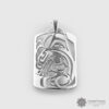 Engraved Sterling Silver Pendant by Northwest Coast Native Artist Trevor Angus