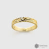 Engraved 14K Yellow Gold Ring by Northwest Coast Native Artist Corrine Hunt