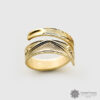 Engraved 14K Yellow Gold Hummingbird Wrap Ring by Northwest Coast Native Artist Corrine Hunt