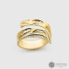 Engraved 14K Yellow Gold Wrap Ring by Northwest Coast Native Artist Corrine Hunt