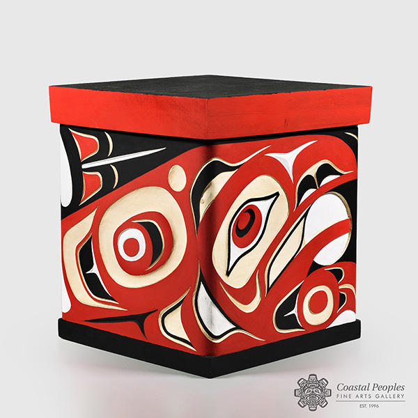 Carved Raven Bentwood Box by Northwest Coast Native Artist Don Yeomans