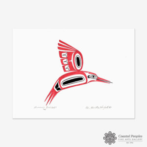 Hummingbird Acrylic Painting by Northwest Coast Native Artist Ben Houstie