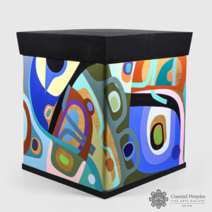 Colourful Bentwood Box by Northwest Coast Native Artist Steve Smith