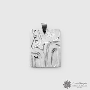Engraved Sterling Silver Abstract Pendant by Northwest Coast Native Artist Corrine Hunt