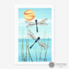 Original Dragonflies Painting by Plains Cree Native Artist Garnet Tobacco