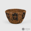 Cedar Root and Corn Husk Imbricated Basket by Northwest Coast Native Artist