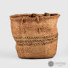 Cedar Bark Plaited Basket by Northwest Coast Native Artist