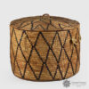 Imbricated Cedar Root and Cherry Bark Basket by Northwest Coast Native Artist