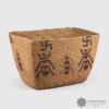 Imbricated Cedar Root Basket with Insect and Four Directions Designs by Salish Artist