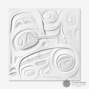 Carved Cedar Panel by Northwest Native Artist Don Yeomans