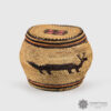 Coiled Bear Grass and Cedar Bark Ginger Jar Basket by Northwest Coast Native Artist