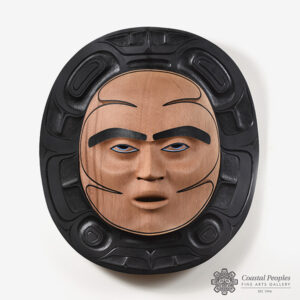 Wood Moon Mask by Northwest Coast Native Artist Klatle Bhi