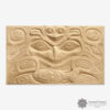 Frog, Bear, and Salmon Carved Cedar Wood Panel by Northwest Coast Native Artist Don Yeomans