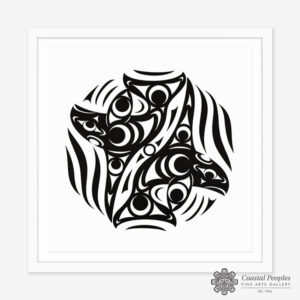 Salish Inlet State I in black print by Northwest Coast Native Artist Susan Point