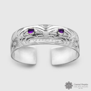 Bear Bracelet Chris Cook Sterling silver amethyst Native artist Pacific orthwest coast people