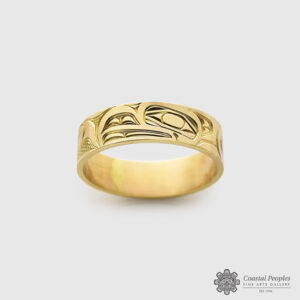 Thunderbird Yellow gold 14kring Daniel Neel native artist pacific northwest coast people