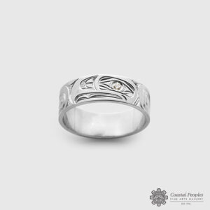 White Gold Eagle Ring by Northwest Coast Native Artist David Neel