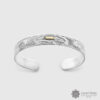 Engraved Sterling Silver 14K Yellow Gold Bracelet by Northwest Coast Native Artist Don Lancaster