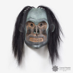 Wood and Hair Bakwas Mask by Northwest Coast Native Artist Raymond Shaw