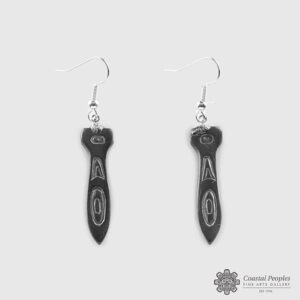 Stone Paddle Earrings by Northwest Coast Native Artist Gryn White