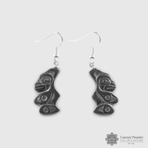 Stone Killerwhale Earrings by Northwest Coast Native Artist Gryn White