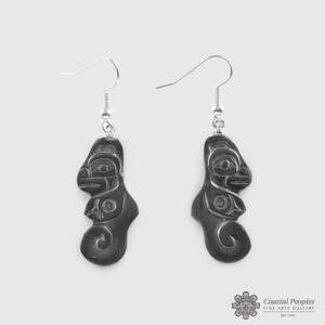 Stone Wasgo Earrings by Northwest Coast Native Artist Gryn White