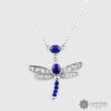 Silver Dragonfly Necklace with Lapis Lazuli by Northwest Coast Native Artist Chris Cook