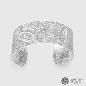 SIlver Impressed Bracelet by Northwest Coast Native Artist Gwaai Edenshaw