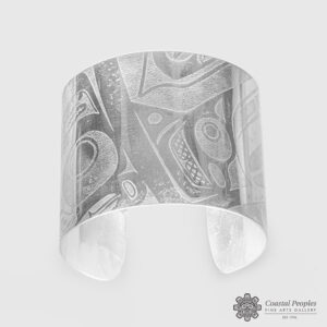 SIlver Impressed Bracelet by Northwest Coast Native Artist Gwaai Edenshaw