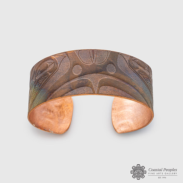 Impressed Copper Bracelet by Northwest Coast Native Artist Gwaai Edenshaw