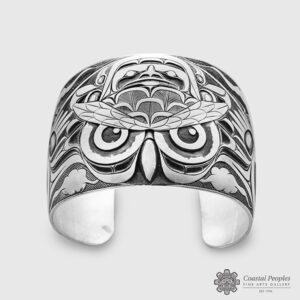 Silver Owl Bracelet by Northwest Coast Native Artist Walter Davidson