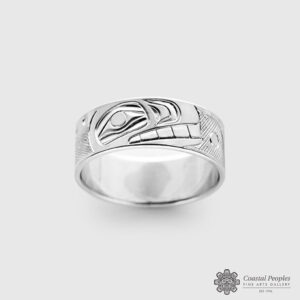 Silver Killerwhale Ring by Northwest Coast Native Artist Landon Gunn