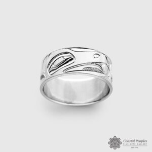 Silver Raven and Light Ring by Northwest Coast Native Artist Landon Gunn